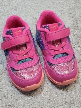 Saucony Baby Jazz Lite Sneakers In Rainbow Glitter. So Cute! Size 5.5
